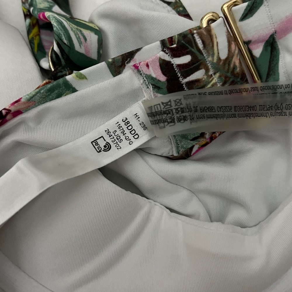 4 pc Victoria's Secret Floral Tropical Print Bikini Set in Pink, Green, White - Picture 14 of 14